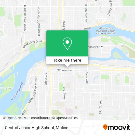 Mapa de Central Junior High School
