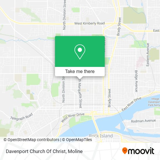 Davenport Church Of Christ map