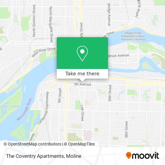 The Coventry Apartments map