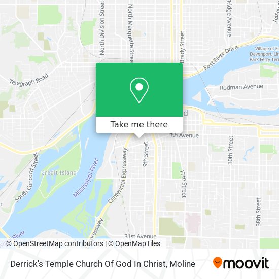 Derrick's Temple Church Of God In Christ map