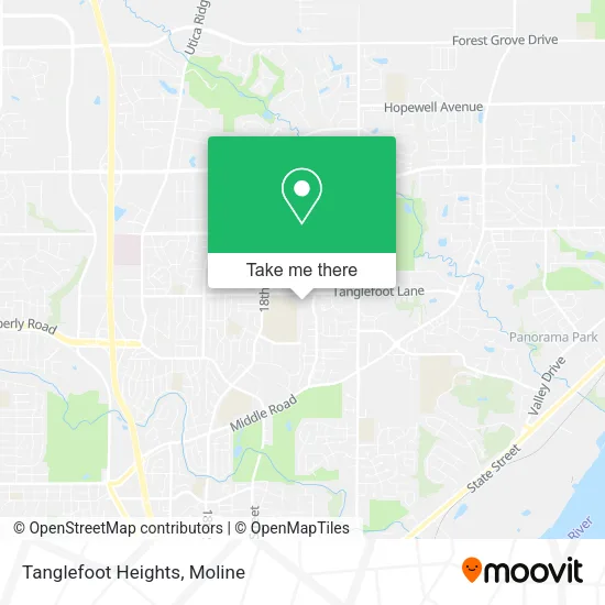 Tanglefoot Heights map