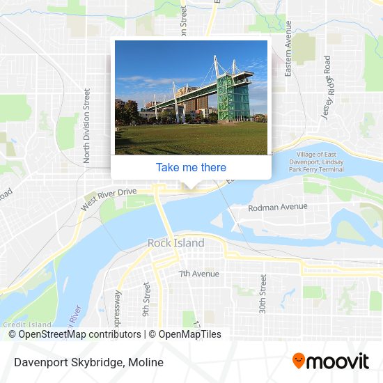 Mapa de Davenport Skybridge