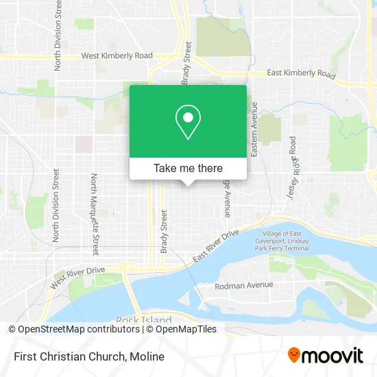 First Christian Church map