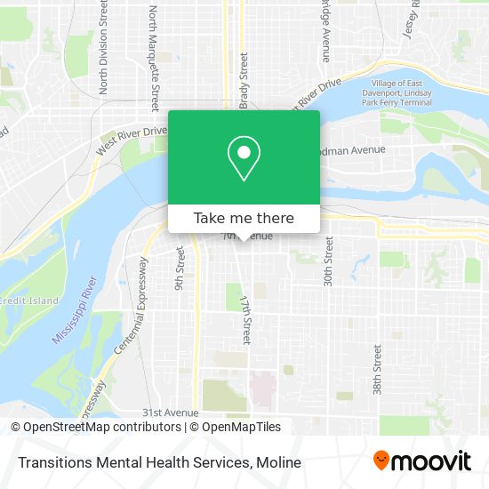 Transitions Mental Health Services map