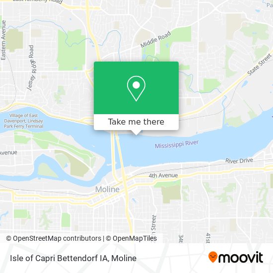 Isle of Capri Bettendorf IA map