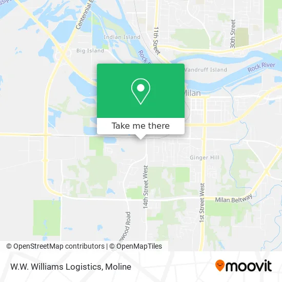 W.W. Williams Logistics map