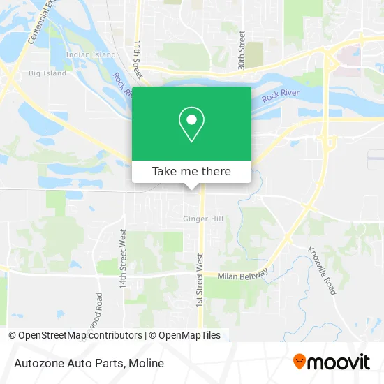 Mapa de Autozone Auto Parts