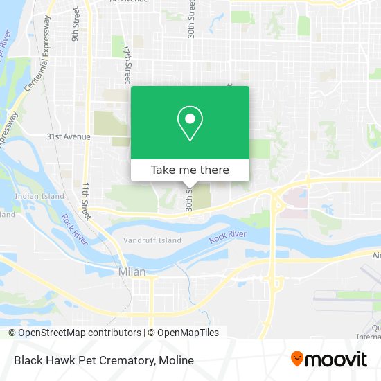 Black Hawk Pet Crematory map