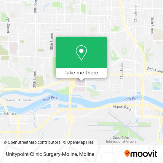 Unitypoint Clinic Surgery-Moline map