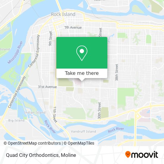 Quad City Orthodontics map