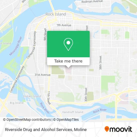 Riverside Drug and Alcohol Services map