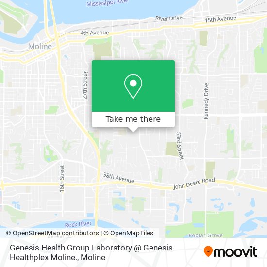 Genesis Health Group Laboratory @ Genesis Healthplex Moline. map