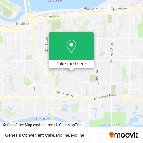 Genesis Convenient Care, Moline map