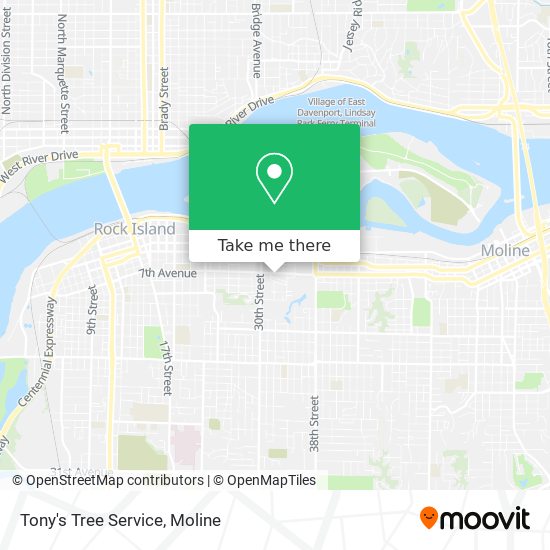 Mapa de Tony's Tree Service