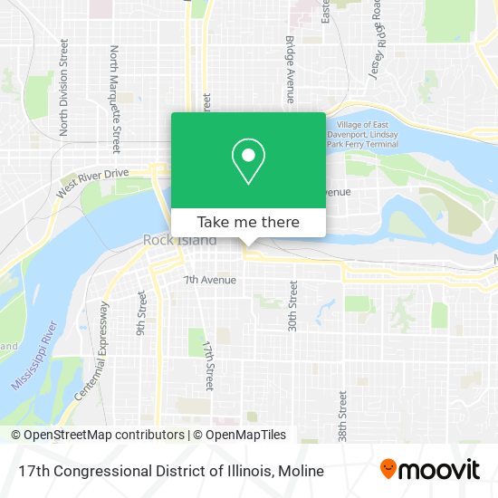 Mapa de 17th Congressional District of Illinois