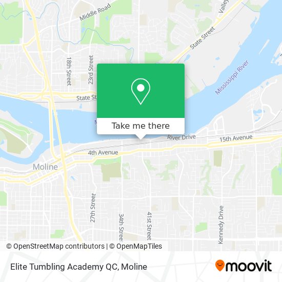 Elite Tumbling Academy QC map