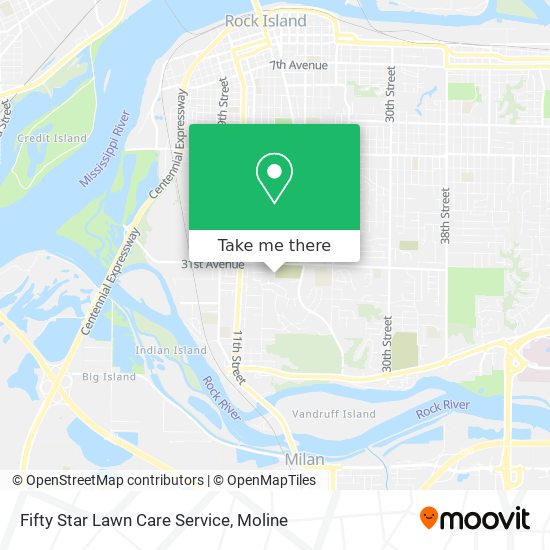 Mapa de Fifty Star Lawn Care Service