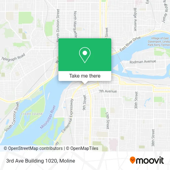 3rd Ave Building 1020 map