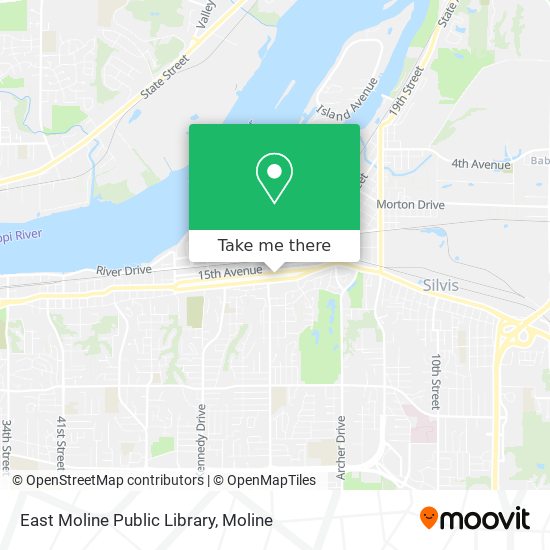 Mapa de East Moline Public Library