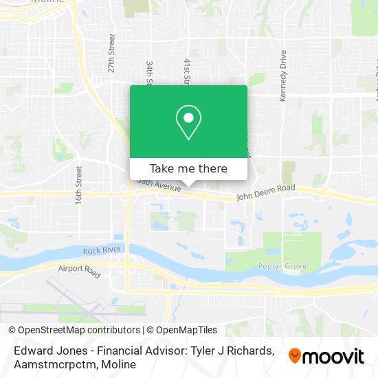 Mapa de Edward Jones - Financial Advisor: Tyler J Richards, Aamstmcrpctm