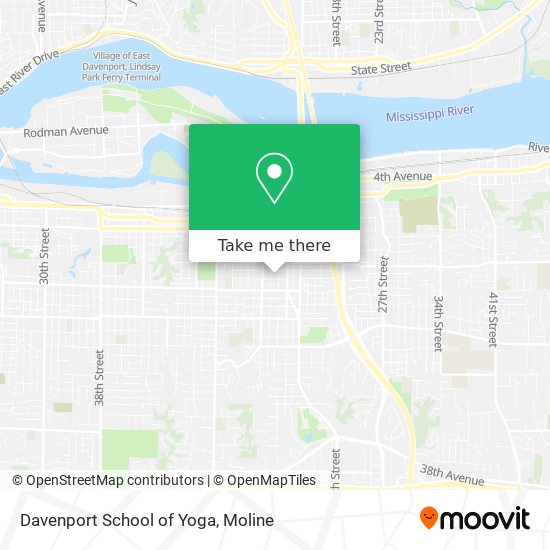 Davenport School of Yoga map
