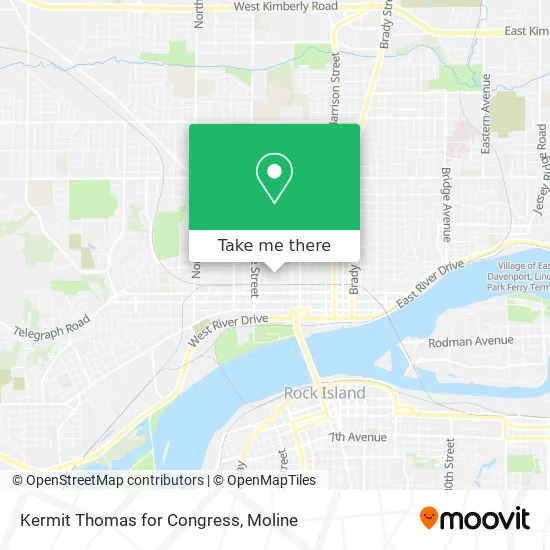 Kermit Thomas for Congress map