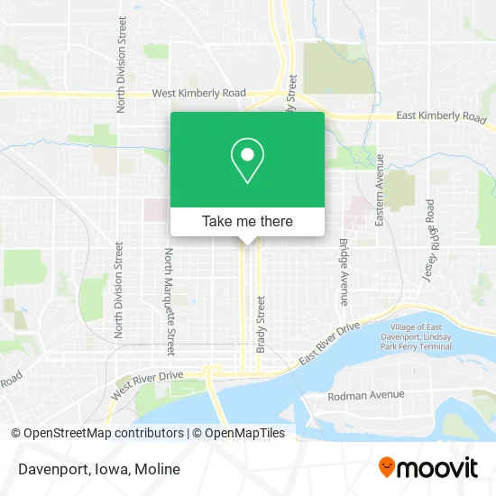 Davenport, Iowa map