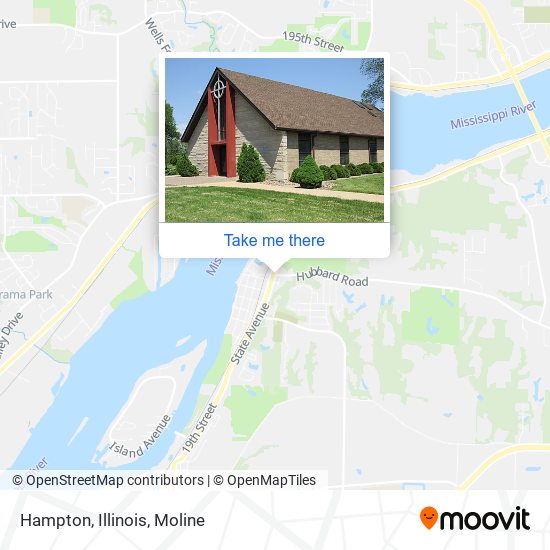 Hampton, Illinois map