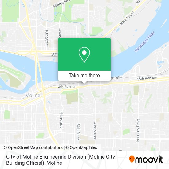 City of Moline Engineering Division (Moline City Building Official) map
