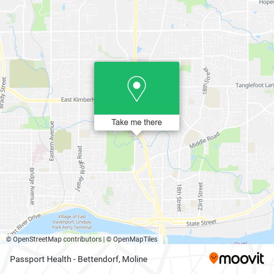 Passport Health - Bettendorf map