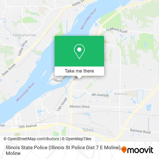 Illinois State Police (Illinois St Police Dist 7 E Moline) map