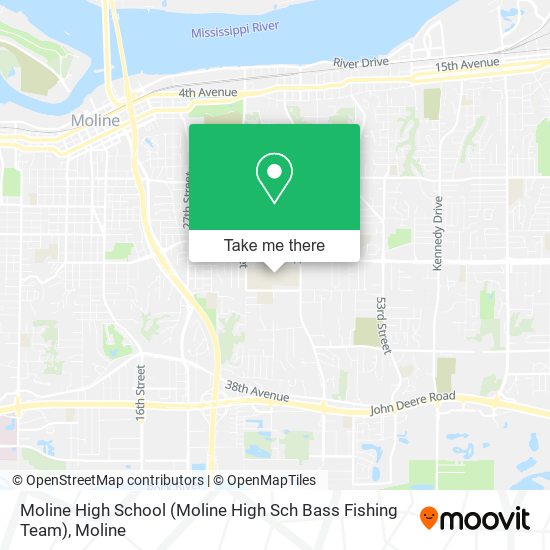 Mapa de Moline High School (Moline High Sch Bass Fishing Team)
