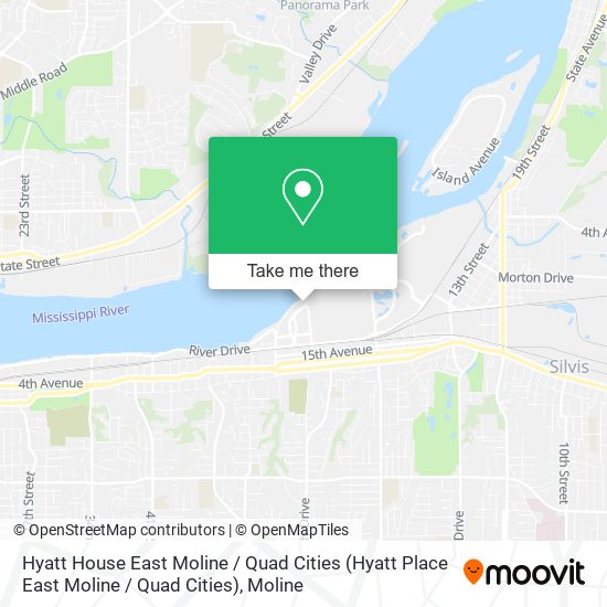 Hyatt House East Moline / Quad Cities map