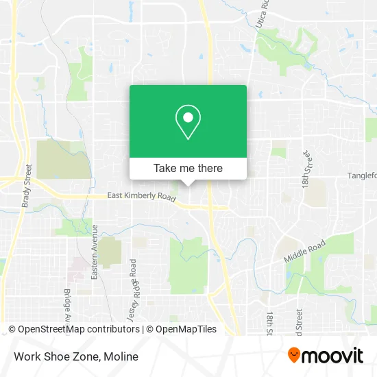 Work Shoe Zone map