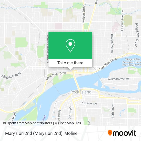 Mary's on 2nd (Marys on 2nd) map