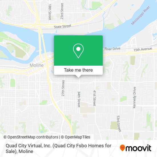 Quad City Virtual, Inc. (Quad City Fsbo Homes for Sale) map