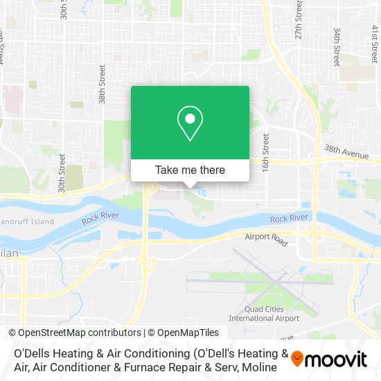 O'Dells Heating & Air Conditioning map