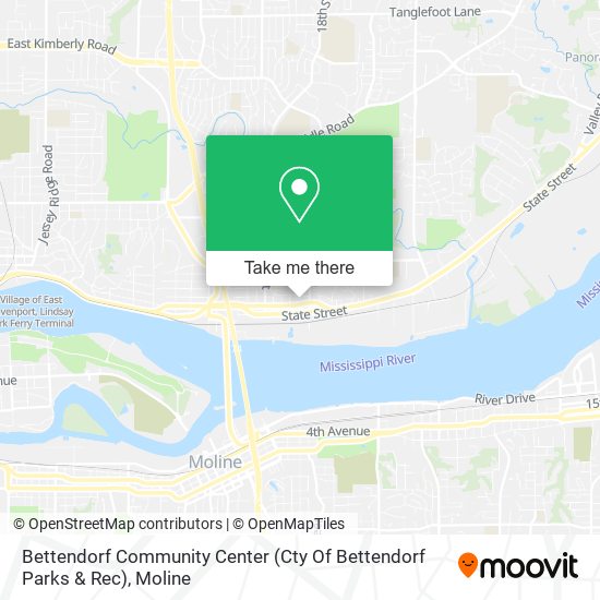 Bettendorf Community Center (Cty Of Bettendorf Parks & Rec) map