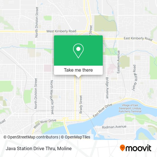 Java Station Drive Thru map