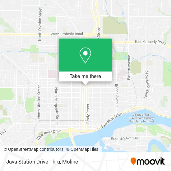 Mapa de Java Station Drive Thru