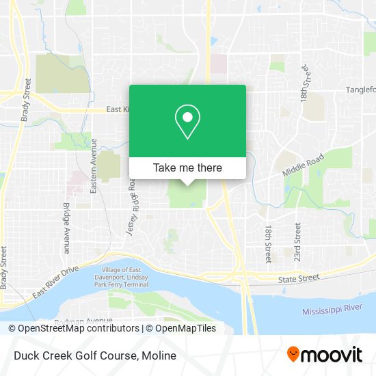 Duck Creek Golf Course map