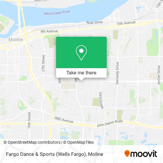 Fargo Dance & Sports (Wells Fargo) map