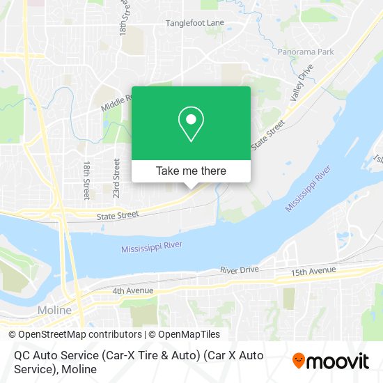 QC Auto Service (Car-X Tire & Auto) (Car X Auto Service) map