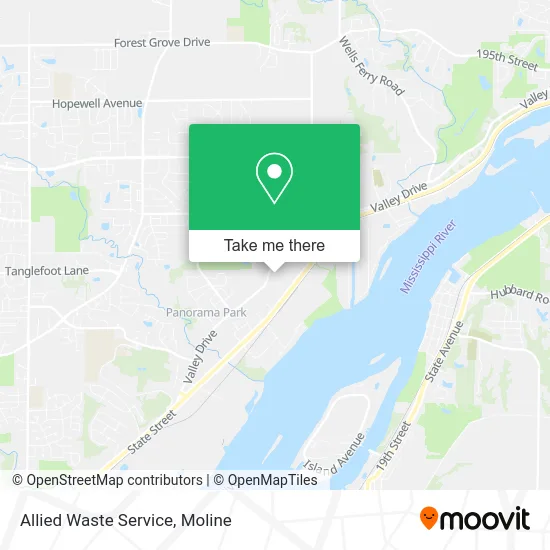 Allied Waste Service map