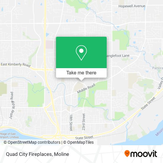 Mapa de Quad City Fireplaces