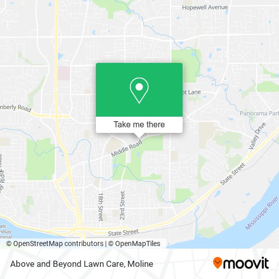 Above and Beyond Lawn Care map