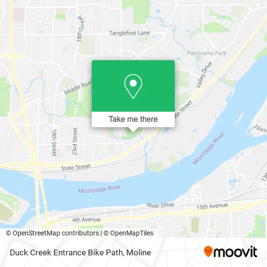 Mapa de Duck Creek Entrance Bike Path