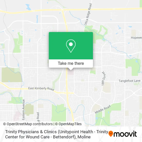 Trinity Physicians & Clinics (Unitypoint Health - Trinity Center for Wound Care - Bettendorf) map