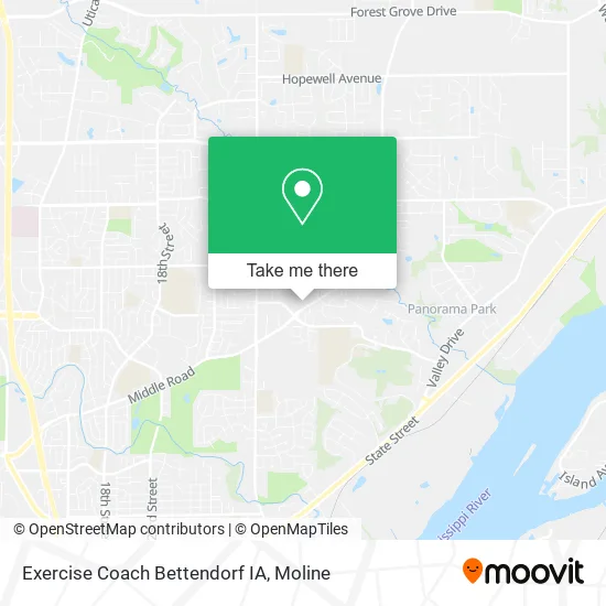 Exercise Coach Bettendorf IA map