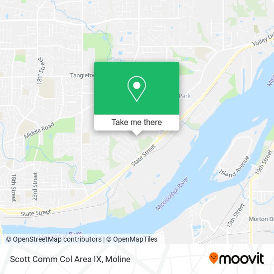 Scott Comm Col Area IX map